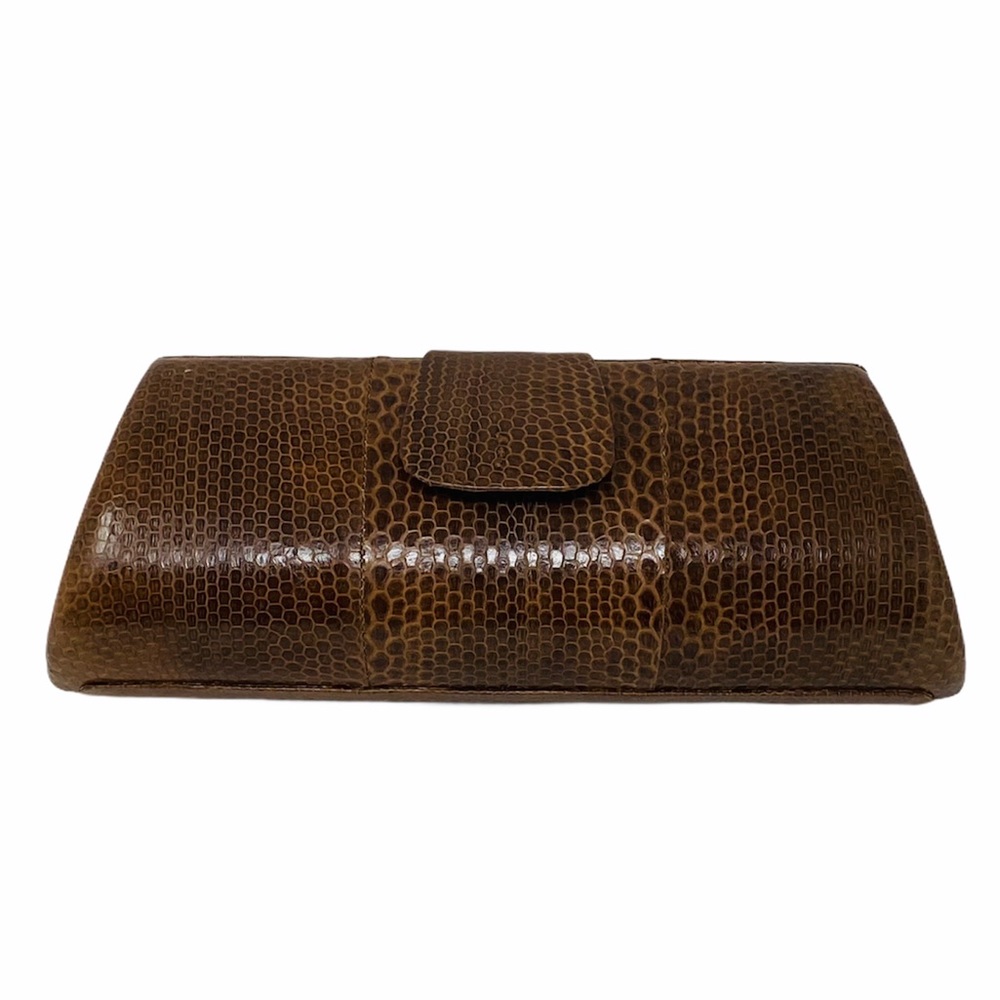 PYTHON Snake Brown Clutch**NEW